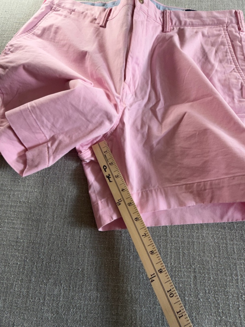 Polo Ralph Lauren Mens Classic Fit Stretch pink chino Shorts 38 - Picture 11 of 12